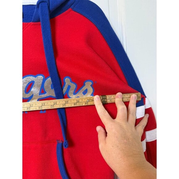 NHL New York Rangers Red Pullover Hoodie with Rangers Logo on Hood Womens M - Picture 13 of 13